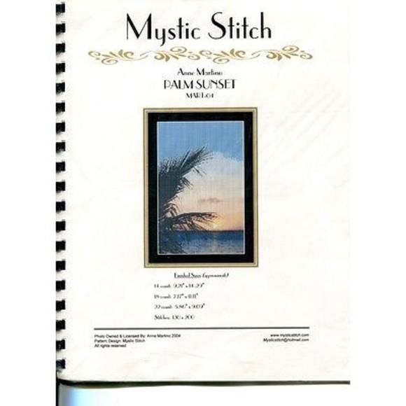 Cross Stitch Chart - Mystic Stitch - Palm Sunset - Picture 1 of 1